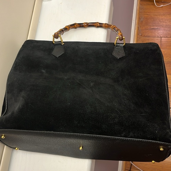Gucci Diana Large Tote with Bamboo Handles Vintage Suede & Leather - Picture 13 of 16